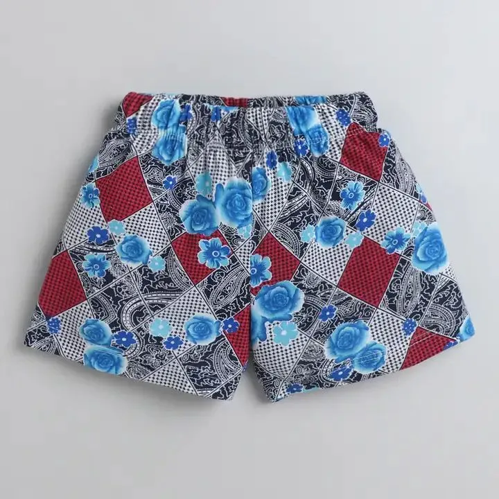 Abstract Floral Printed Short