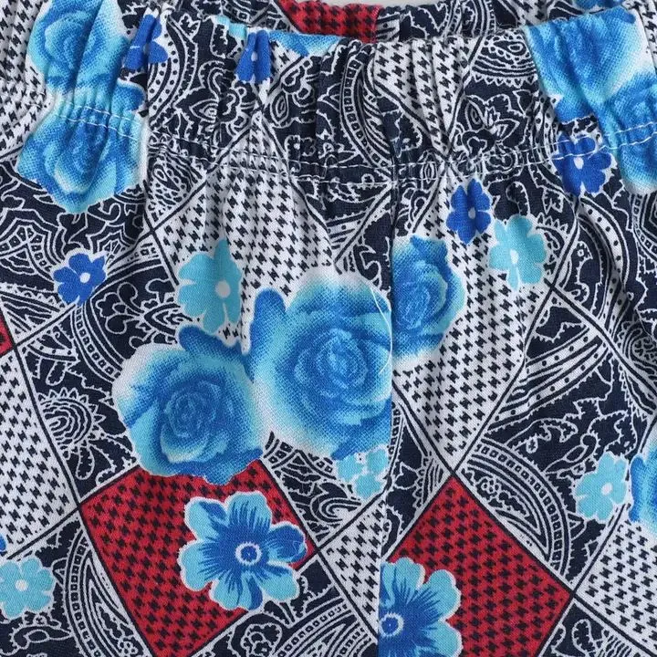 Abstract Floral Printed Short