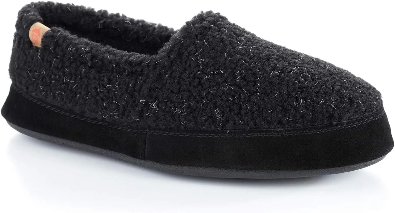 Acorn Men's Slippers with Memory Foam Insole Suede Sidewall and Rubber Outsole