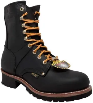 Ad Tec Men's 9" Super Logger Steel Toe Leather Work Boots | Oil Resistant Lug Sole