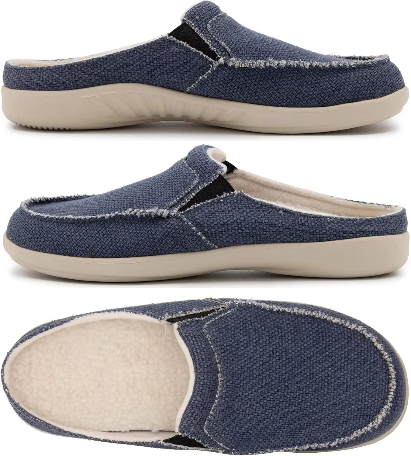 ADAX Men's Plantar Fasciitis & Pain Relief Orthotic Slippers with Arch Support (Size:US 7-US 14)