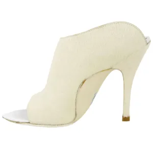 Alexander Wang Pony Hair Sandals Heels White 36