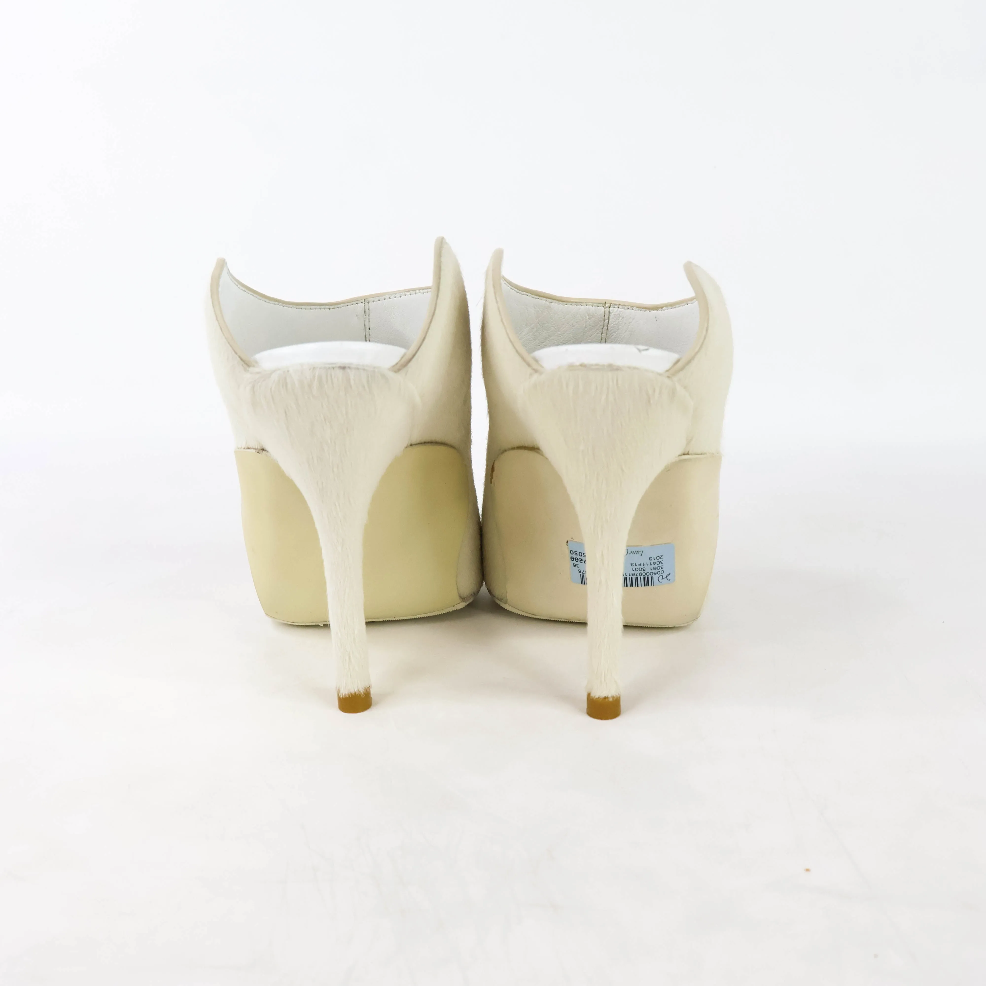 Alexander Wang Pony Hair Sandals Heels White 36