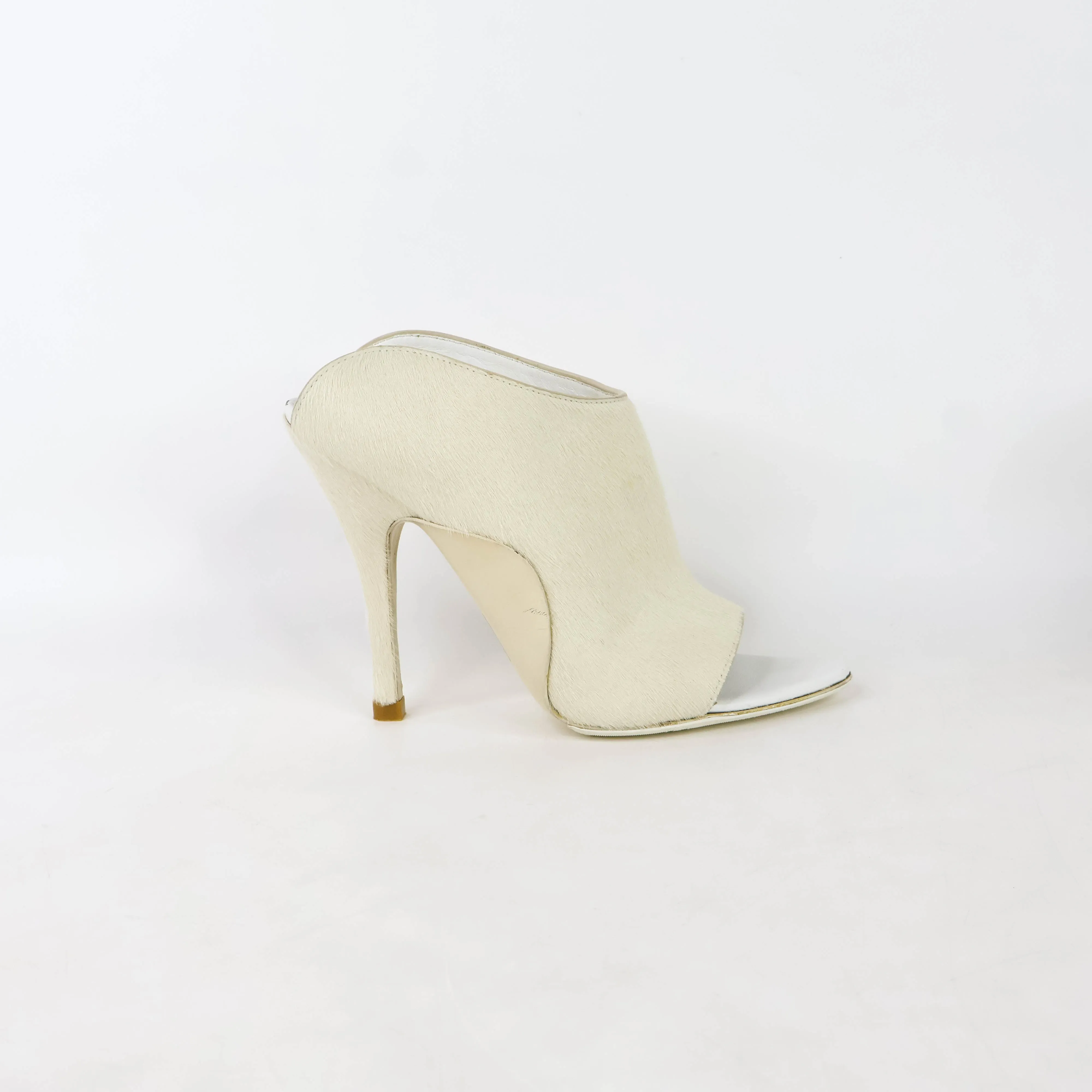 Alexander Wang Pony Hair Sandals Heels White 36