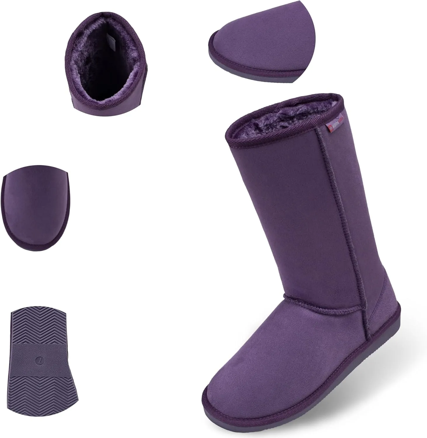 Alpine Swiss Womens 11 Tall Mid Calf Winter Boots Faux Shearling Aussie Classic