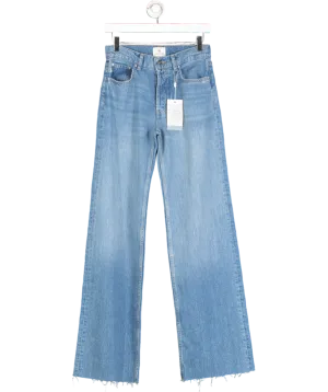 Anine Bing Blue Hugh High Rise Relaxed Wide Leg Jeans W25