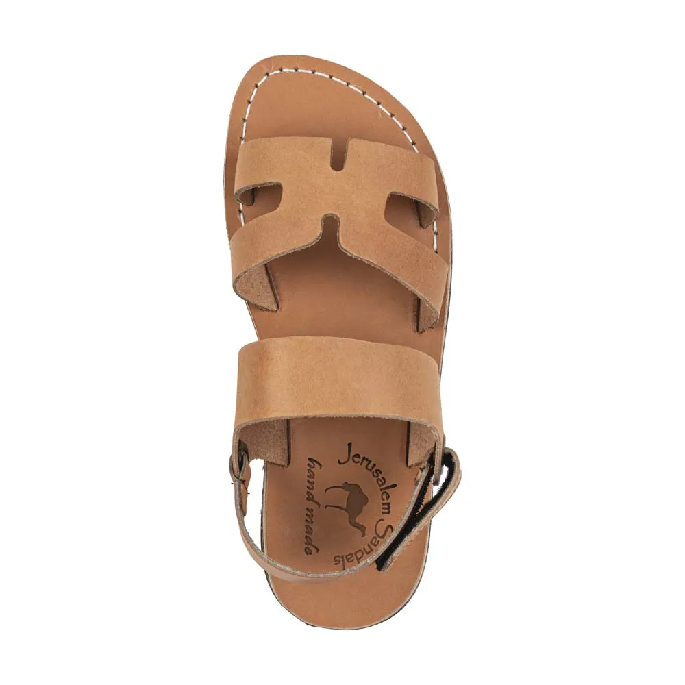 Anne - Leather Slingback Flat Sandal | Tan
