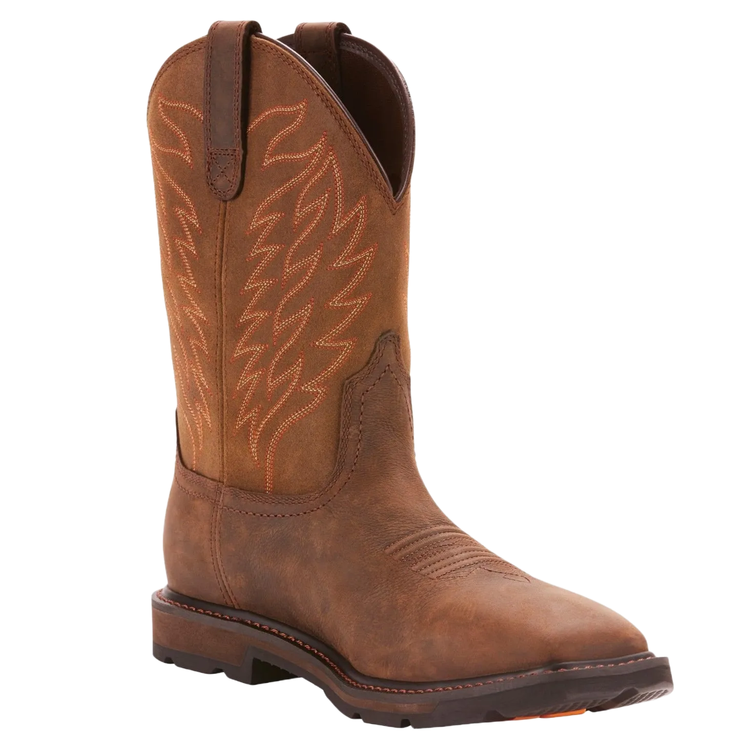 Ariat Men's Groundbreaker H20 Square Toe Brown Work Boots 10024984