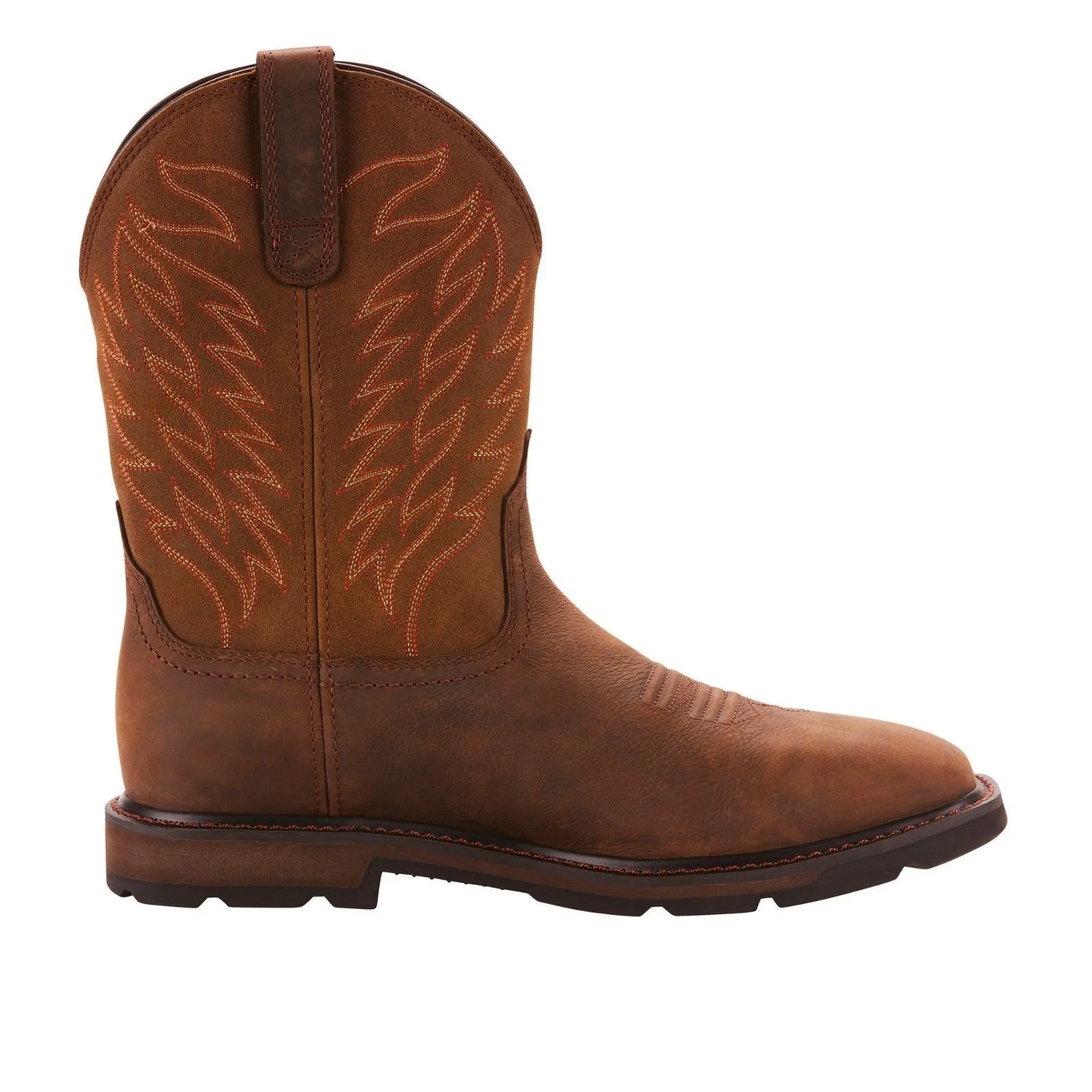 Ariat Men's Groundbreaker H20 Square Toe Brown Work Boots 10024984