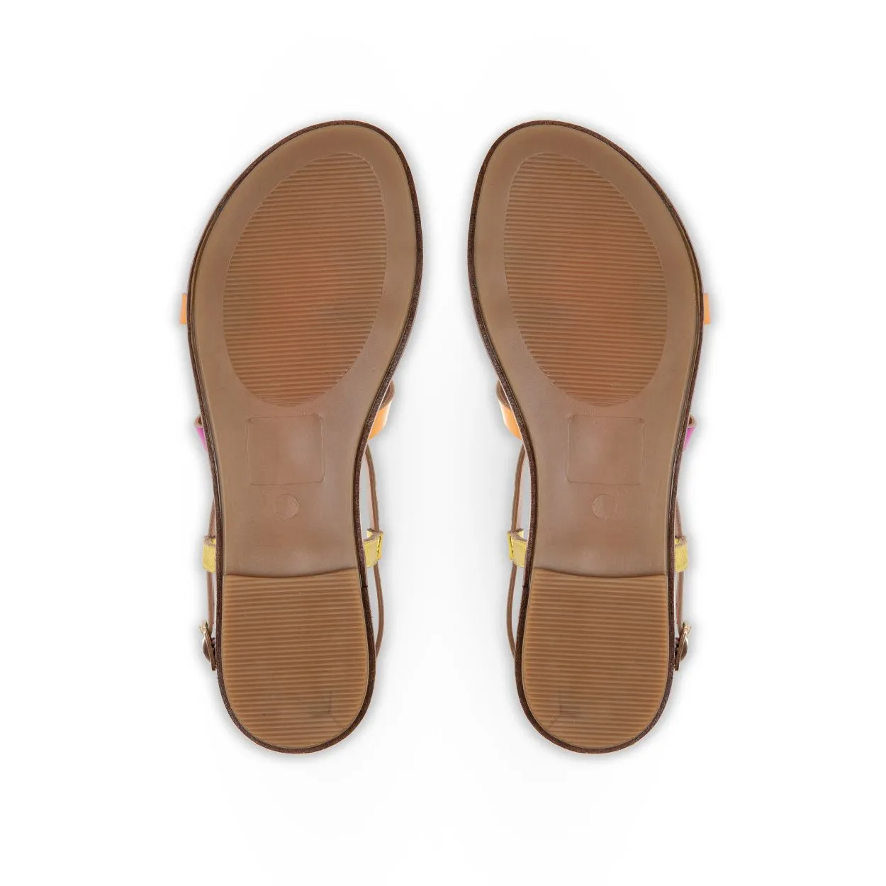 Athena: Rainbow Leather Strappy Sandals