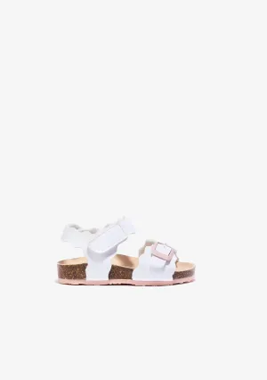 Baby's White Bio Sandals Patent Leather