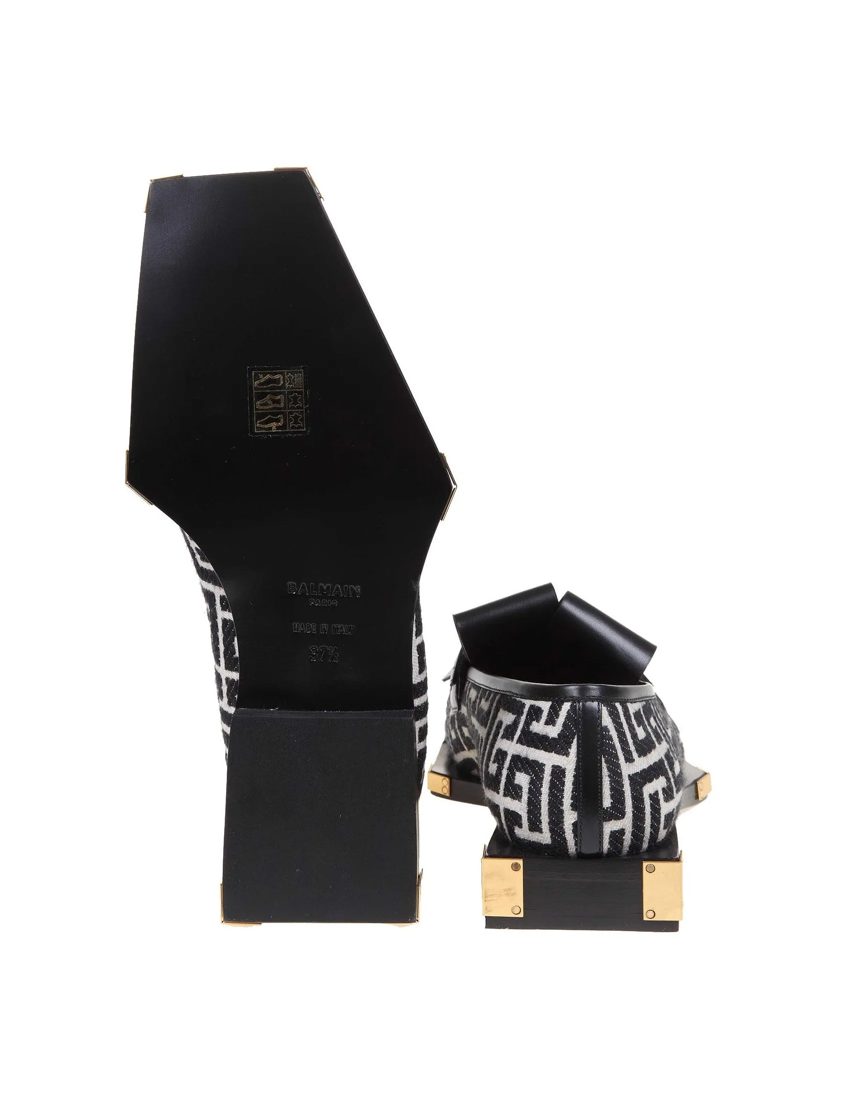 Balmain Tomi Monogram Jacquard Loafers