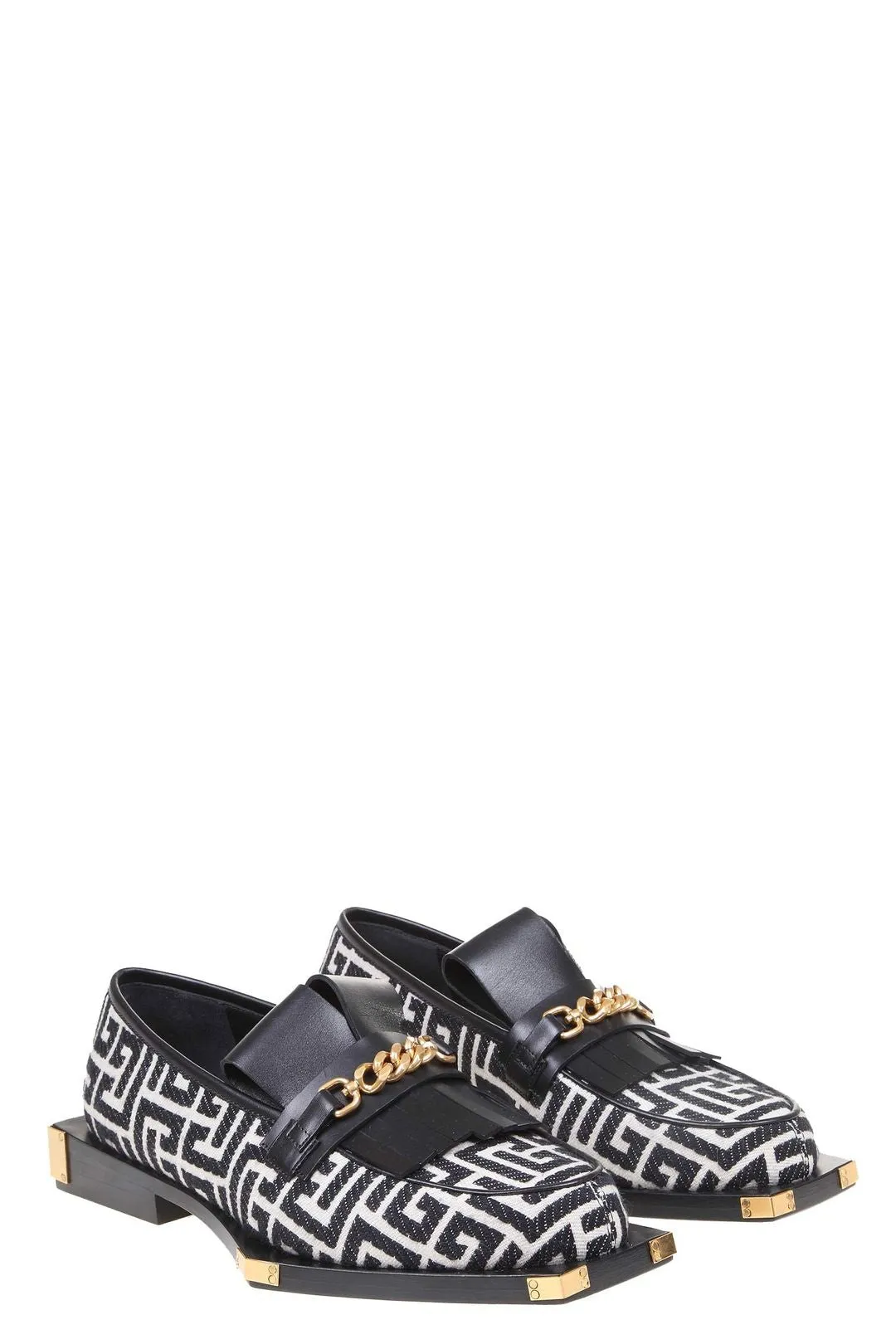 Balmain Tomi Monogram Jacquard Loafers