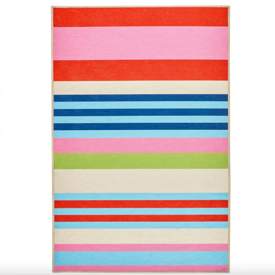 Beach Stripe Washable Rug