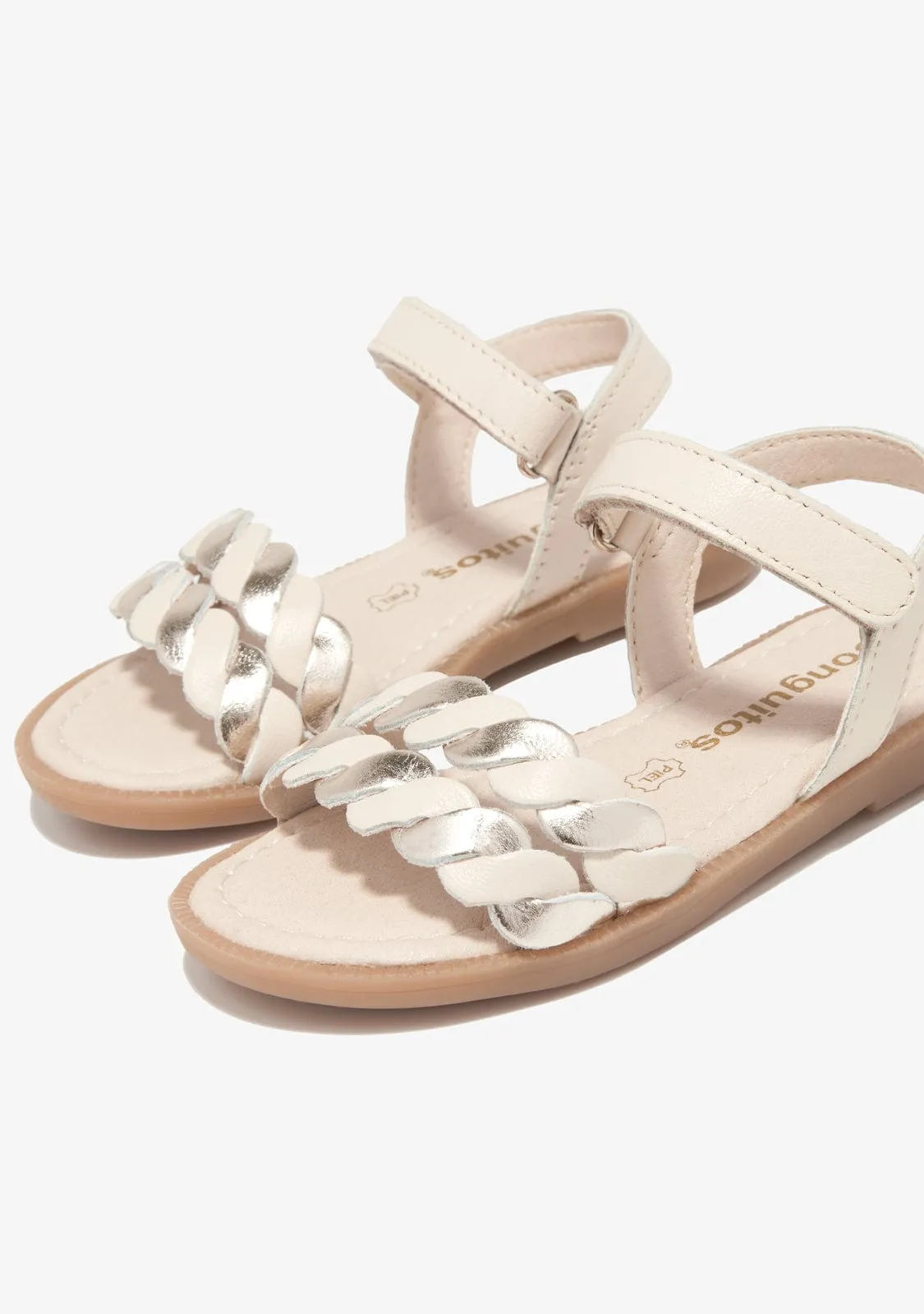 Beige Braid Sandals