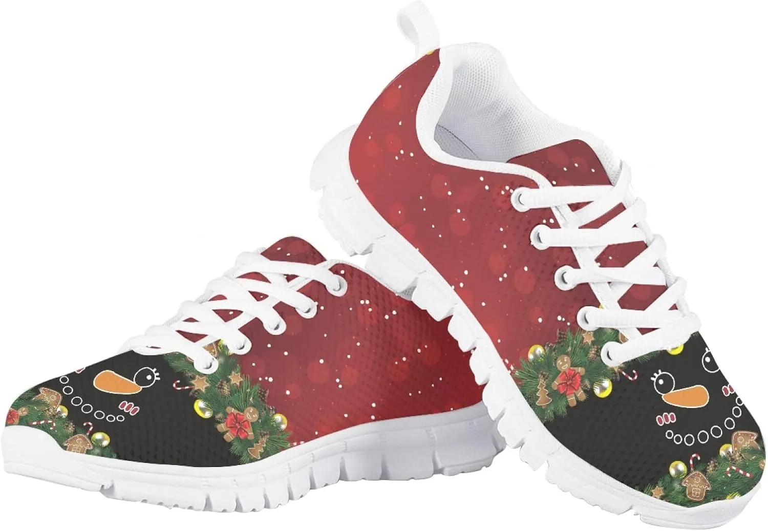 Bengbobar Christmas Sneakers for Kids Breathable Walking Shoes Girls Boys Most Comfortable Vocation Daily Walking Shoes Kids
