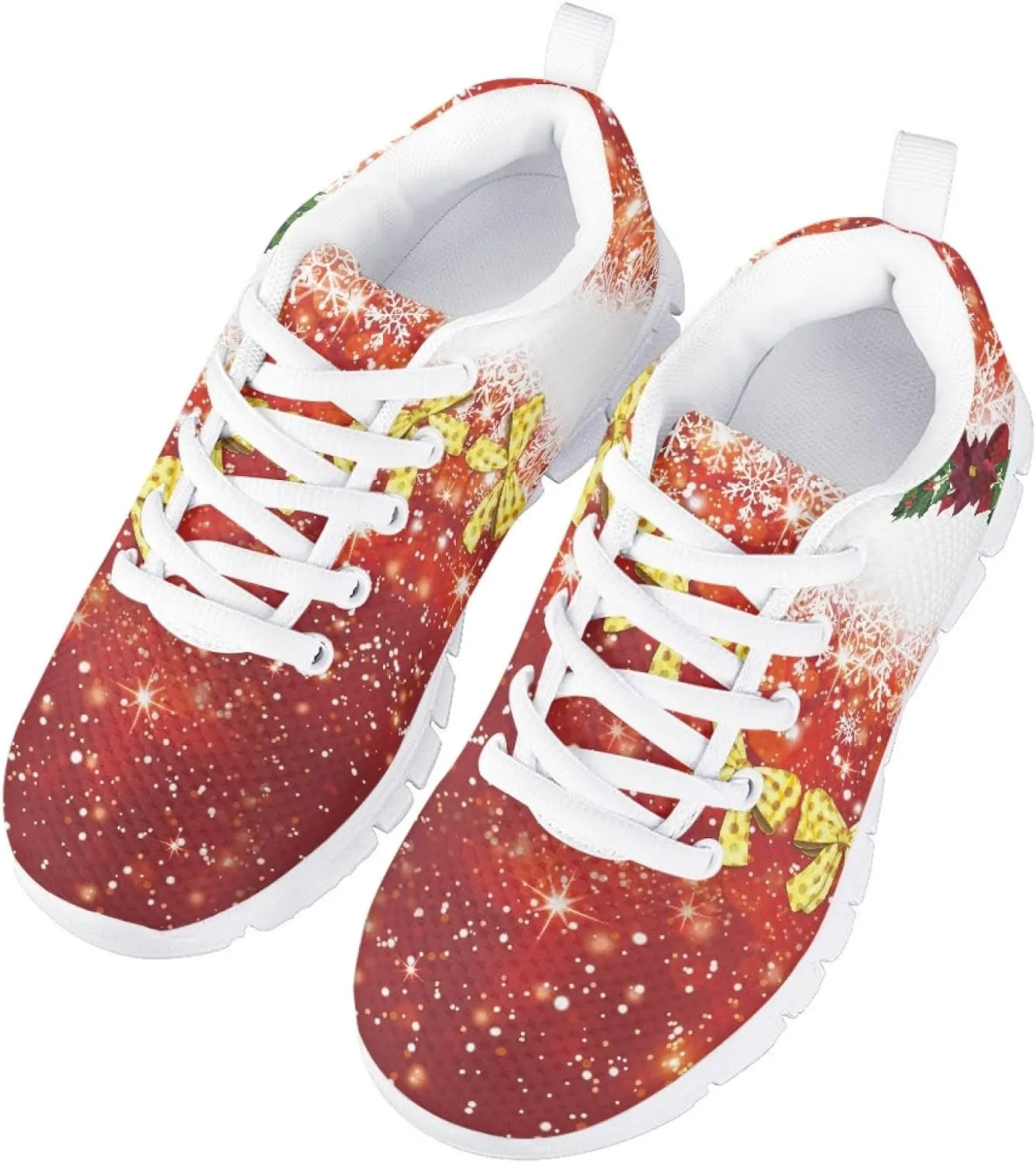 Bengbobar Christmas Sneakers for Kids Breathable Walking Shoes Girls Boys Most Comfortable Vocation Daily Walking Shoes Kids