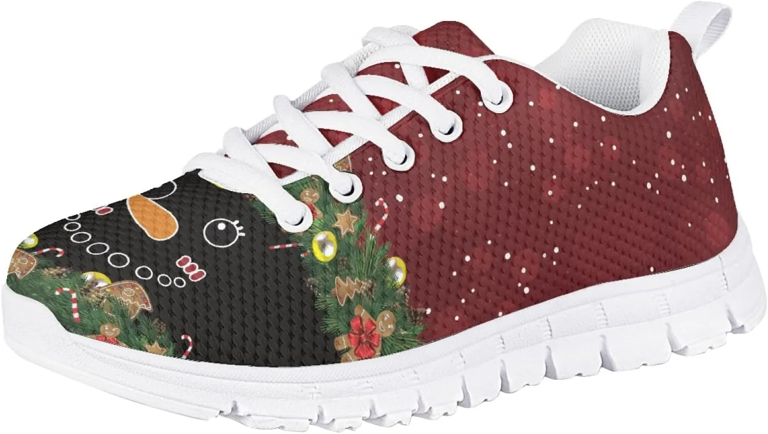 Bengbobar Christmas Sneakers for Kids Breathable Walking Shoes Girls Boys Most Comfortable Vocation Daily Walking Shoes Kids