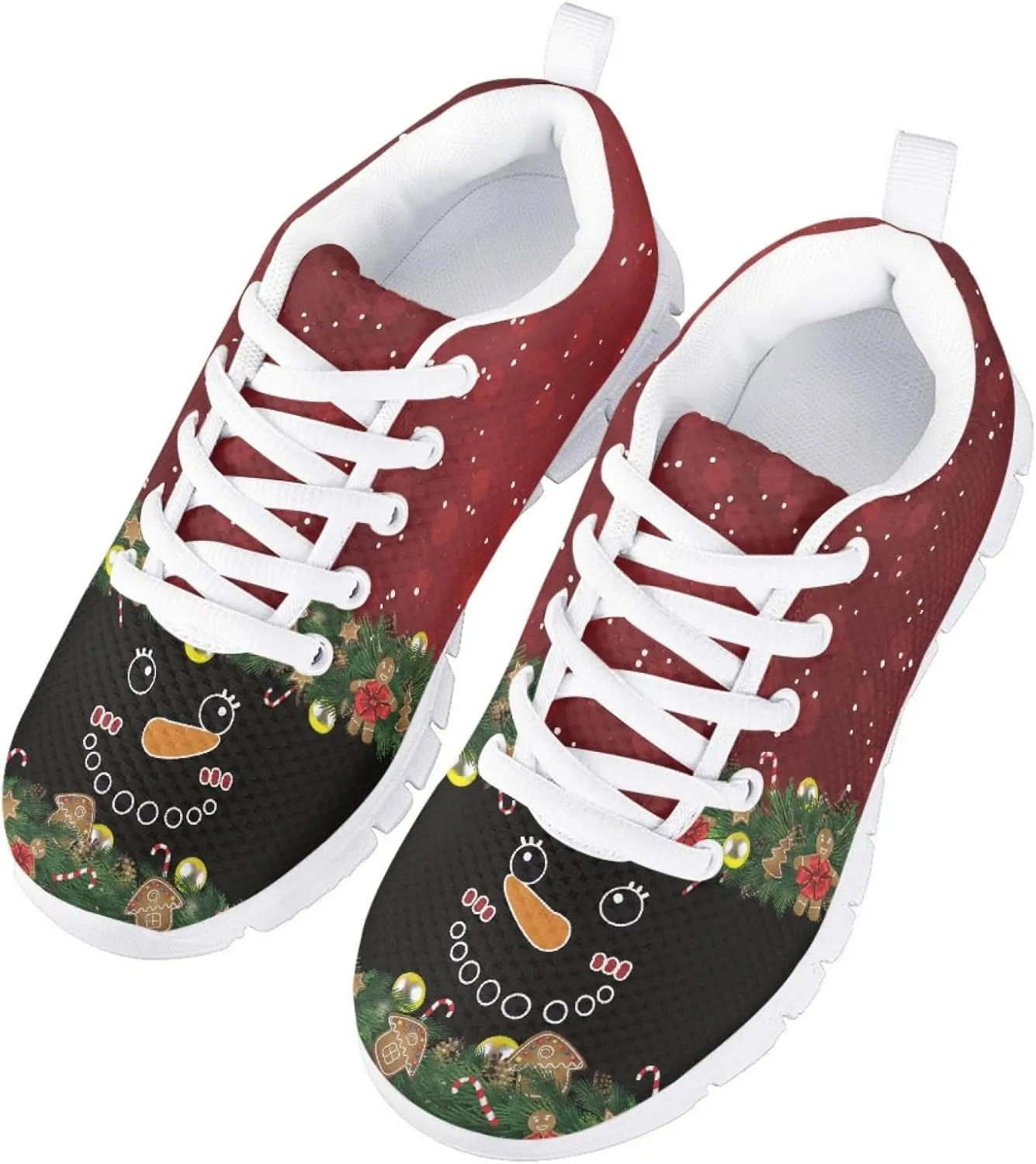 Bengbobar Christmas Sneakers for Kids Breathable Walking Shoes Girls Boys Most Comfortable Vocation Daily Walking Shoes Kids