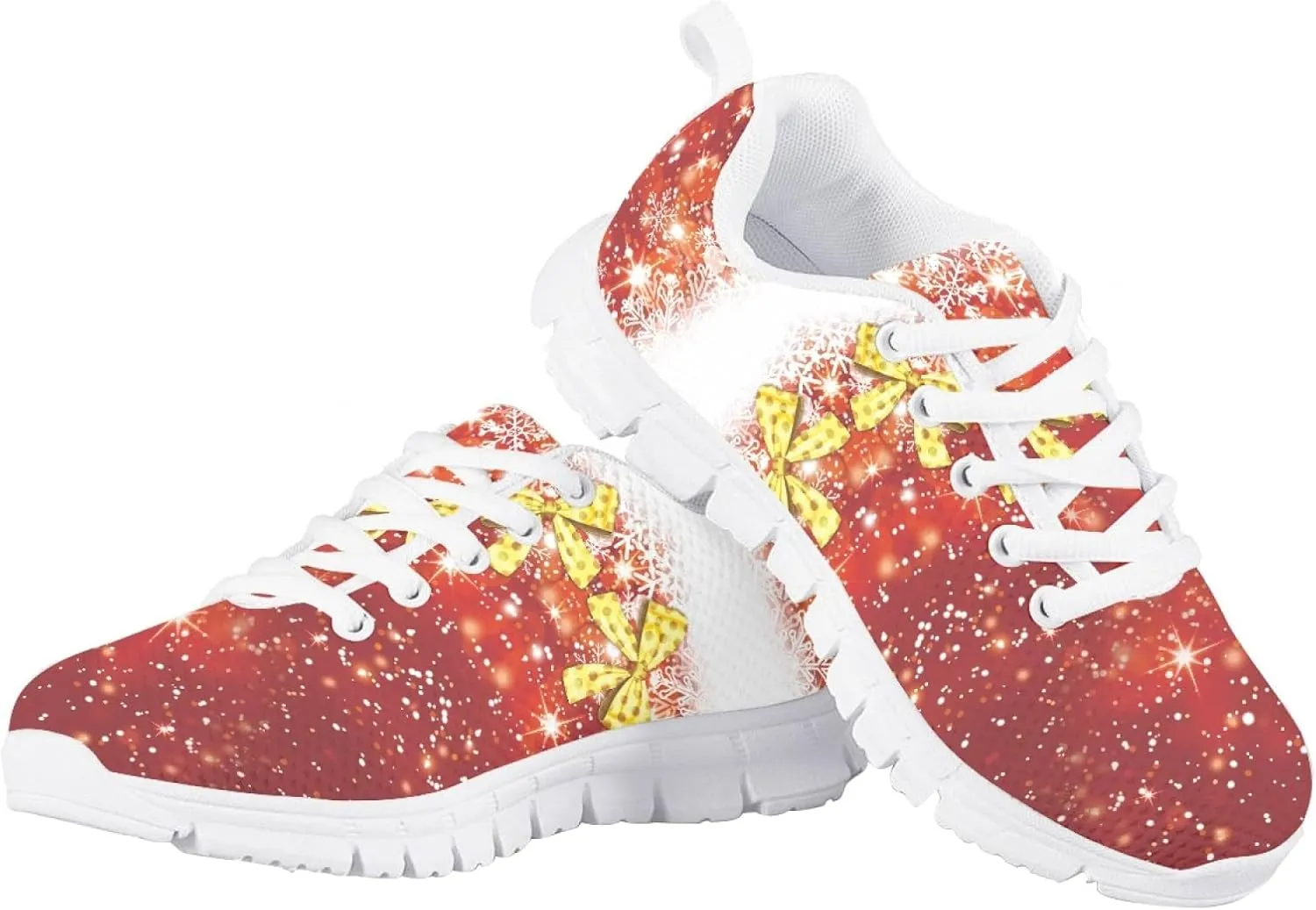 Bengbobar Christmas Sneakers for Kids Breathable Walking Shoes Girls Boys Most Comfortable Vocation Daily Walking Shoes Kids