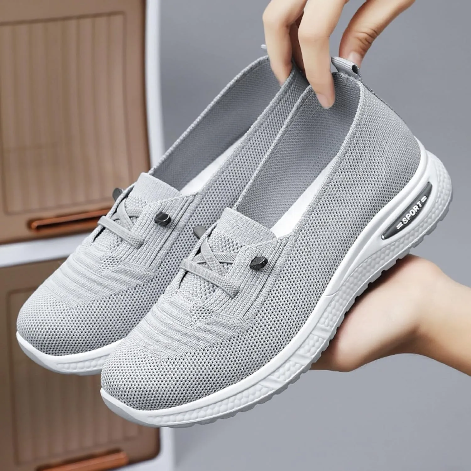 Best Walking Shoes for Plantar Fasciitis Women Arch Support Slip On Orthopedic Shoes Lightweight Non Slip Mesh Walking Sneakers