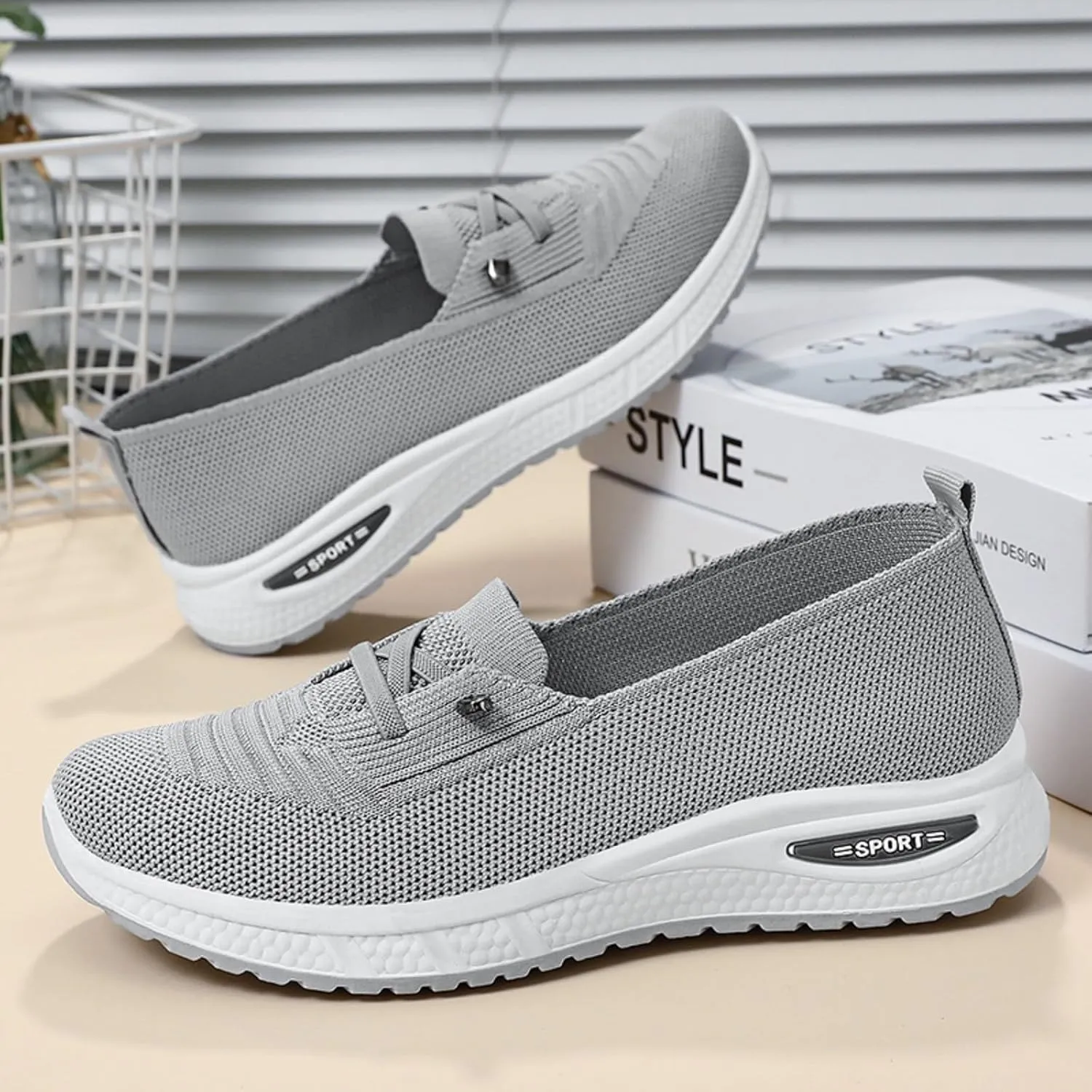 Best Walking Shoes for Plantar Fasciitis Women Arch Support Slip On Orthopedic Shoes Lightweight Non Slip Mesh Walking Sneakers