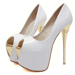 Big Size Peep Toe Heels