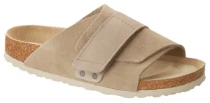 BIRKENSTOCK Kyoto Taupe Suede/Nubuck Leather Slides