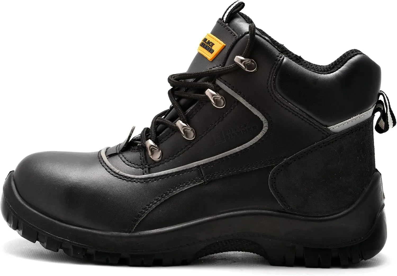 Black Hammer Mens Safety Boots Steel Toe Cap S3 SRC Work Shoes Ankle Leather 7752