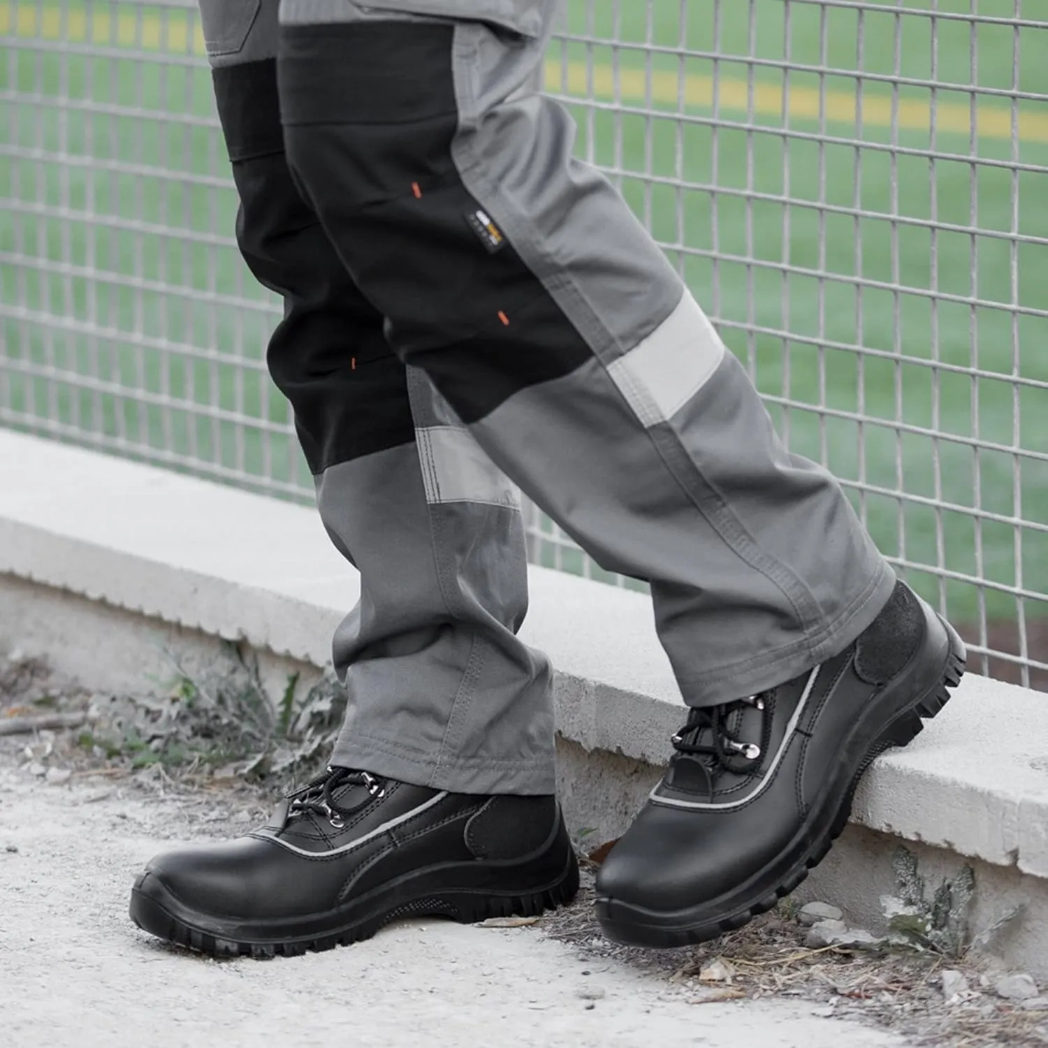 Black Hammer Mens Safety Boots Steel Toe Cap S3 SRC Work Shoes Ankle Leather 7752