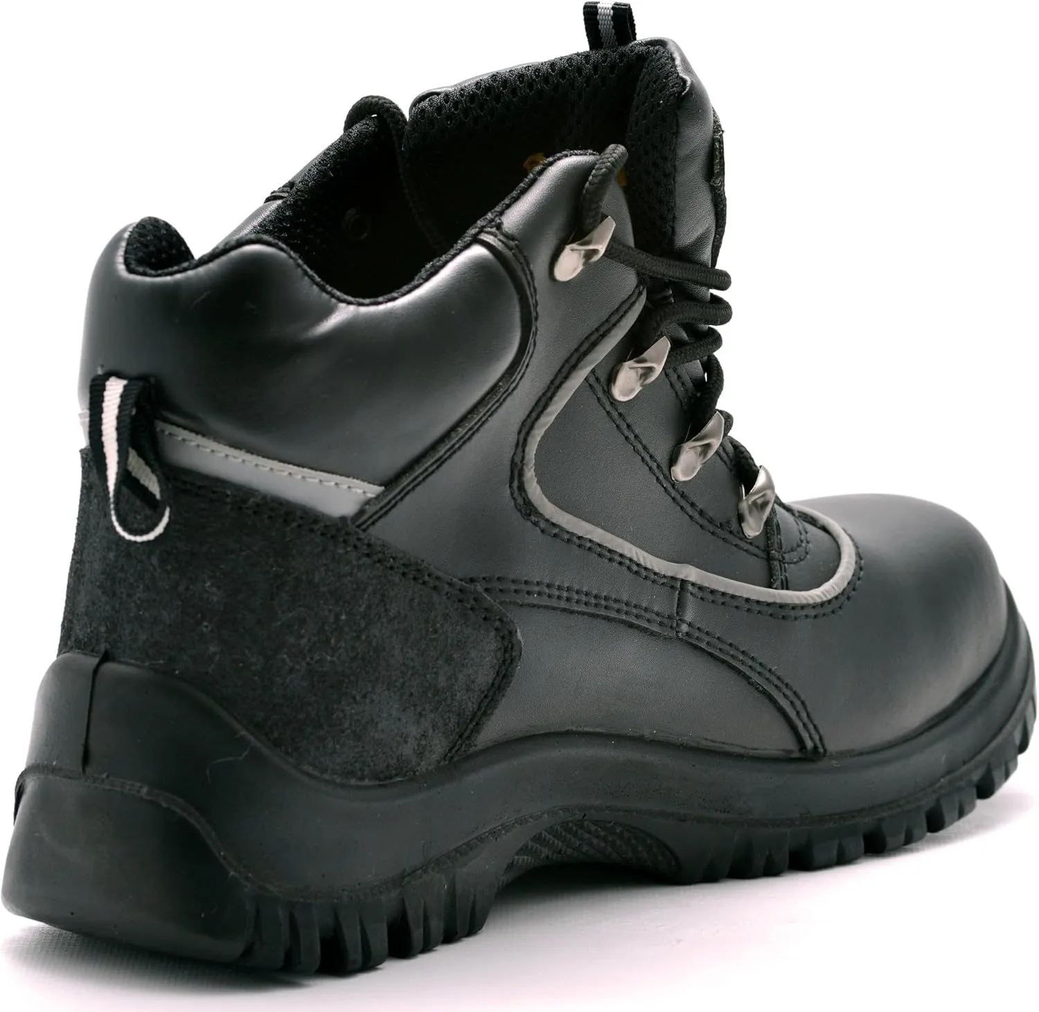 Black Hammer Mens Safety Boots Steel Toe Cap S3 SRC Work Shoes Ankle Leather 7752
