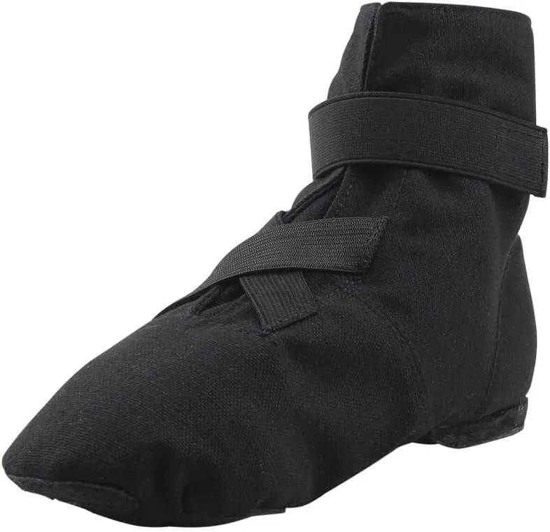 Black Jazz Boots Ballet Dancing Sneakers for Child Adults