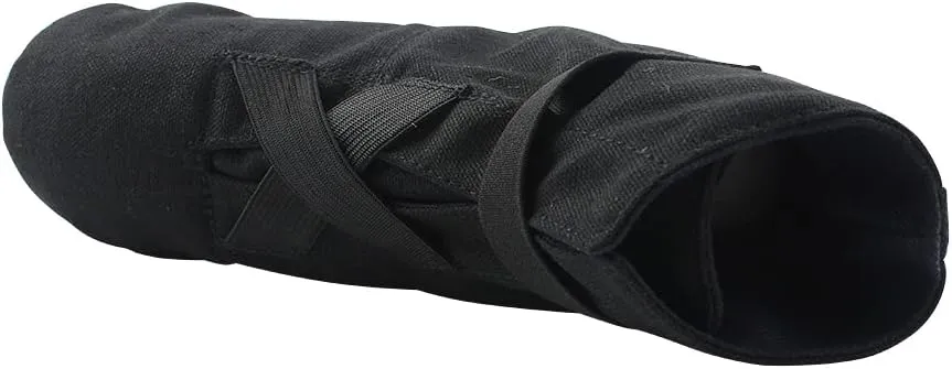Black Jazz Boots Ballet Dancing Sneakers for Child Adults