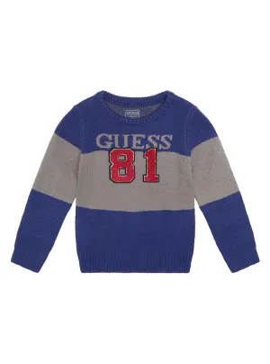 Blue Logo Knit Jumper (2-7)