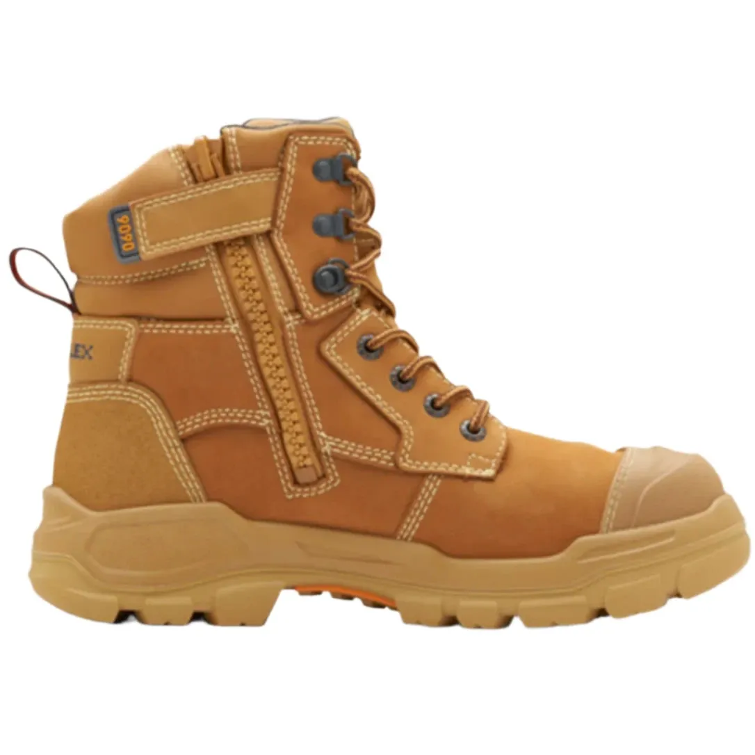 Blundstone Rotoflex Wheat Water Resistant Premium Nubuck 150mm Penetration Resistant Zip Sided Steel Cap Safety Boot (9090) (Pre Order)