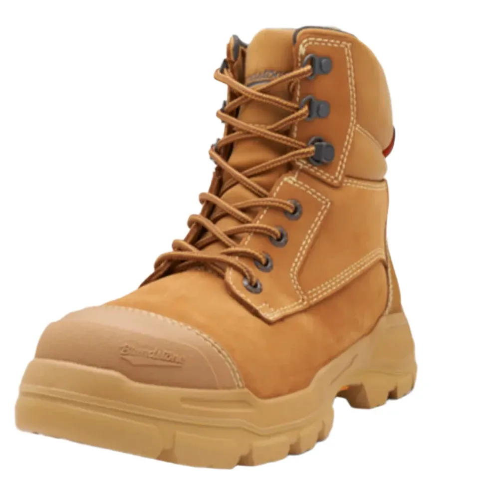 Blundstone Rotoflex Wheat Water Resistant Premium Nubuck 150mm Penetration Resistant Zip Sided Steel Cap Safety Boot (9090) (Pre Order)