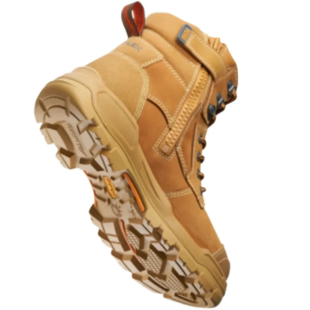 Blundstone Rotoflex Wheat Water Resistant Premium Nubuck 150mm Penetration Resistant Zip Sided Steel Cap Safety Boot (9090) (Pre Order)