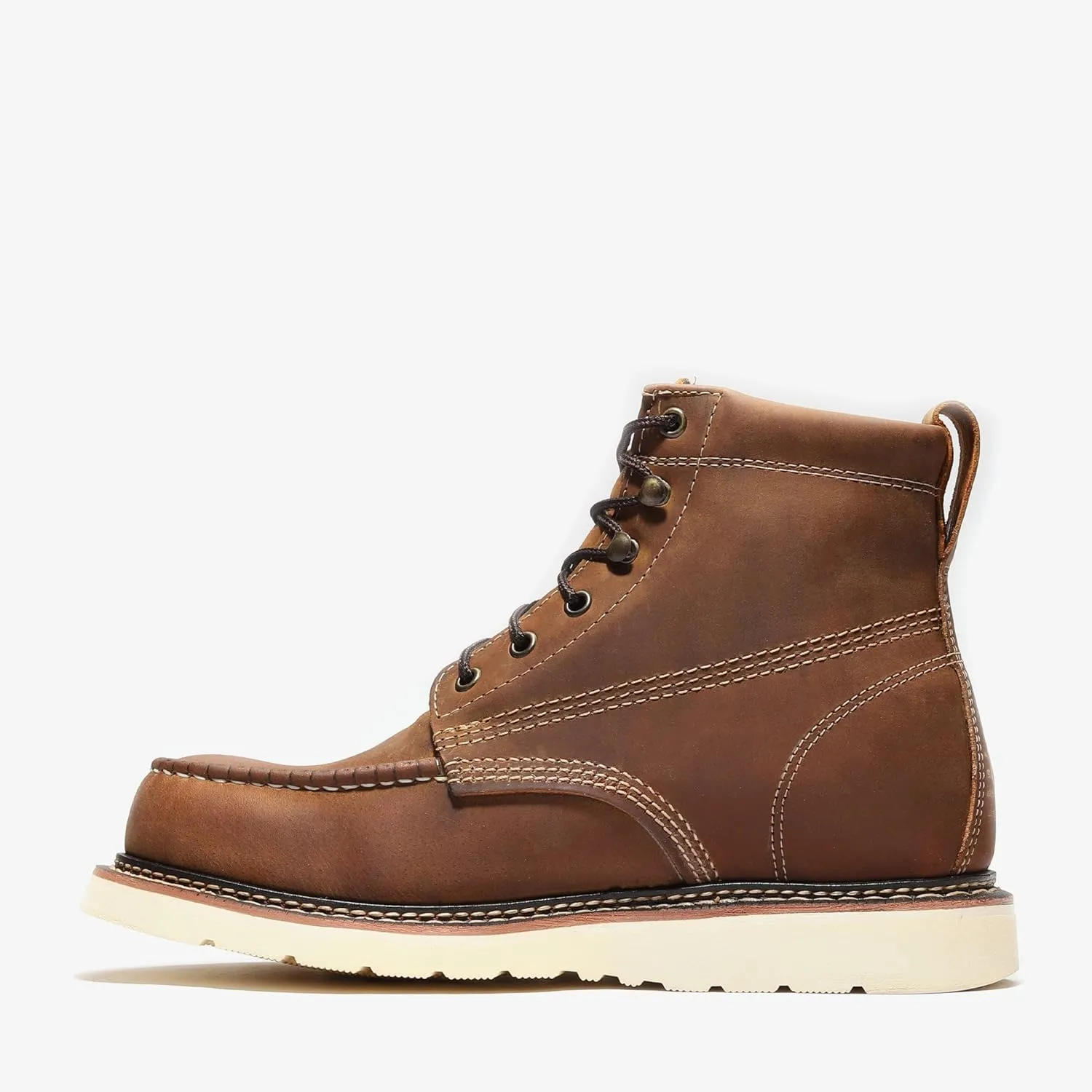 Bonanza Boots FRONTIER PLUS 6" Men's Moc Toe Unlined Work Boots Steel Toe
