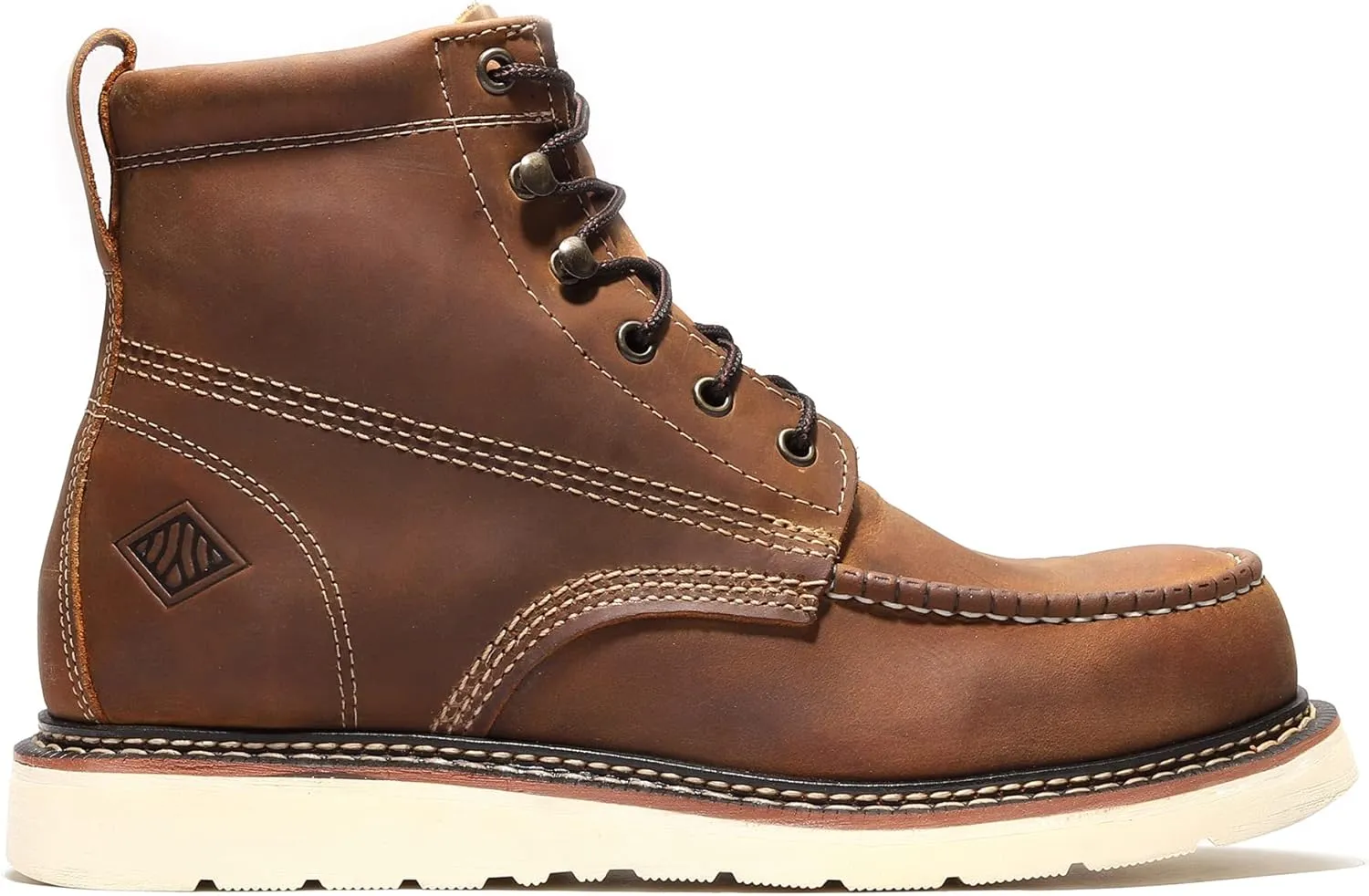 Bonanza Boots FRONTIER PLUS 6" Men's Moc Toe Unlined Work Boots Steel Toe