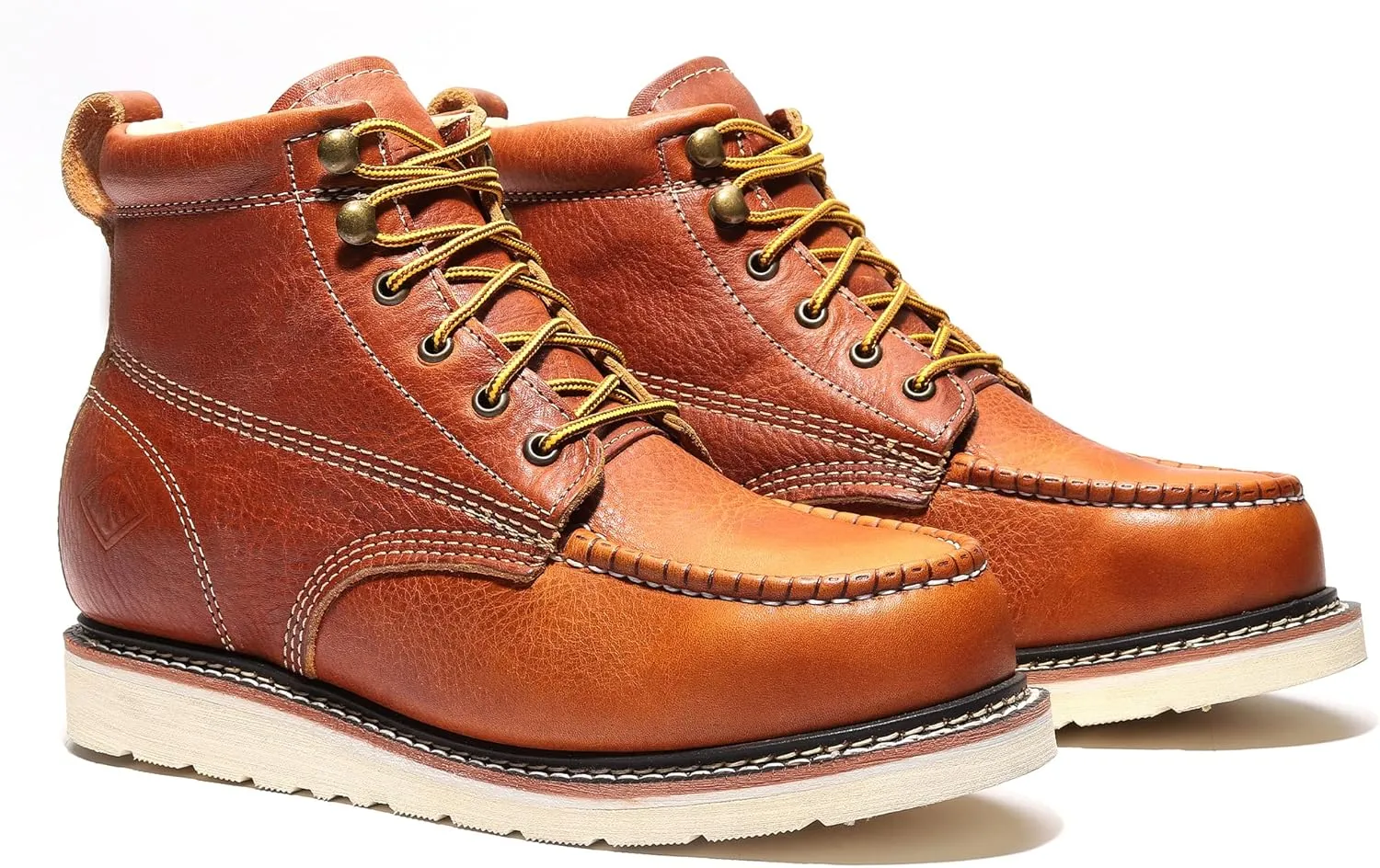 Bonanza Boots FRONTIER PLUS 6" Men's Moc Toe Unlined Work Boots Steel Toe