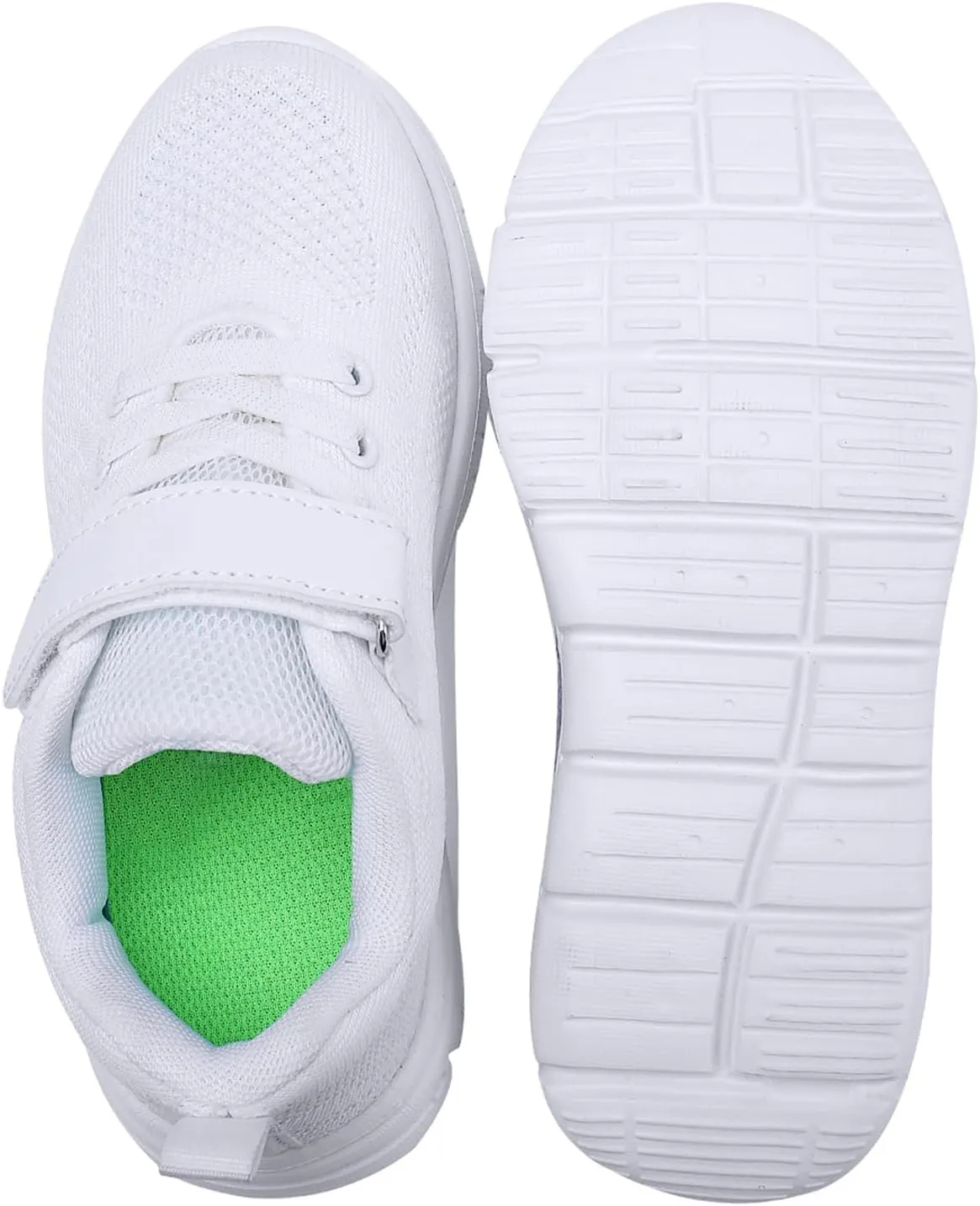 Boys Girls Sneakers Mesh Breathable Casual Lightweight Fashion Tennis Running Sport Primary School Students Athletic Kid Shoes White 11.5 US
