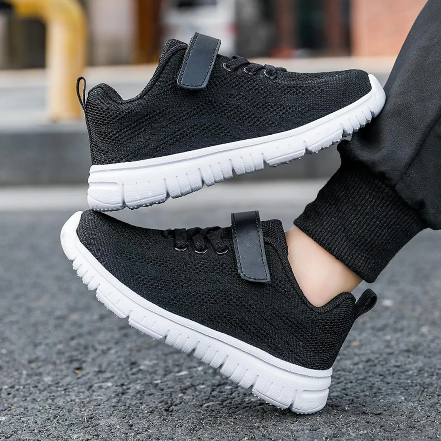Boys Girls Sneakers Mesh Breathable Casual Lightweight Fashion Tennis Running Sport Primary School Students Athletic Kid Shoes White 11.5 US