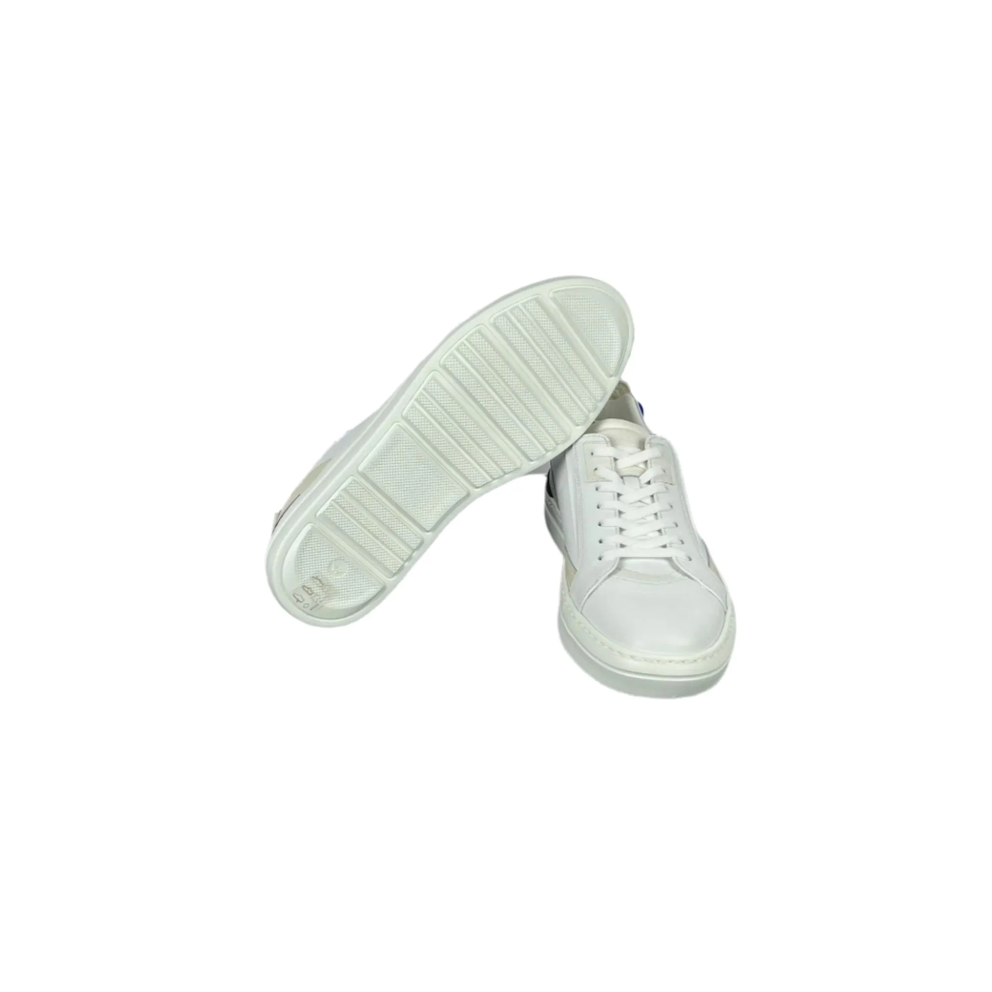 Buscemi Mens Estra Off White Leather Sneakers SAMPLE