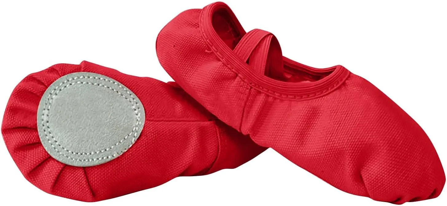 Canvas Ballet Dance Shoes Girls Ballet Shoes Stretch Split Sole for Perform Dance Yoga Ballet Shoes for Toddler Girls