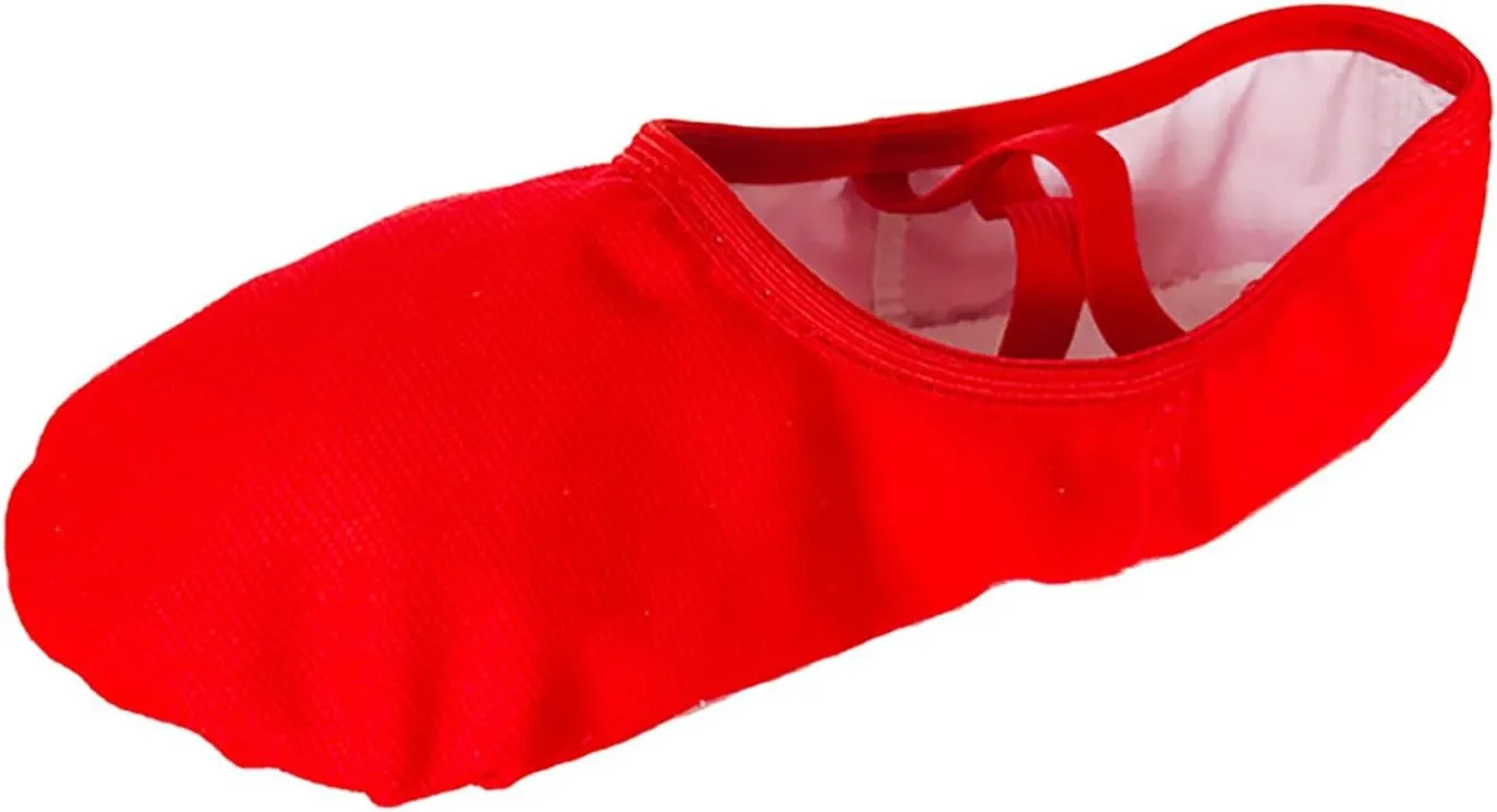 Canvas Ballet Dance Shoes Girls Ballet Shoes Stretch Split Sole for Perform Dance Yoga Ballet Shoes for Toddler Girls