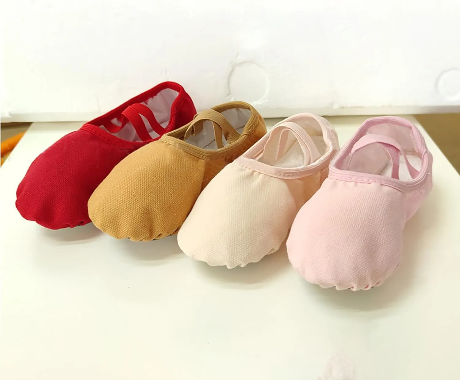 Canvas Ballet Dance Shoes Girls Ballet Shoes Stretch Split Sole for Perform Dance Yoga Ballet Shoes for Toddler Girls