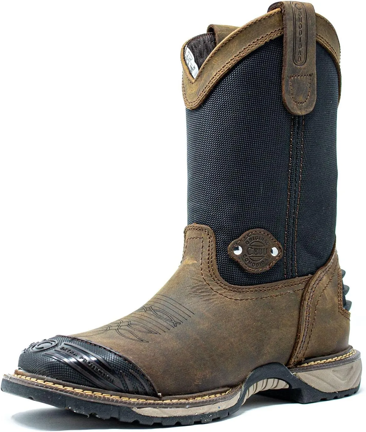 CEBU Men's Thunder Western Cowboy Boots - Square Toe