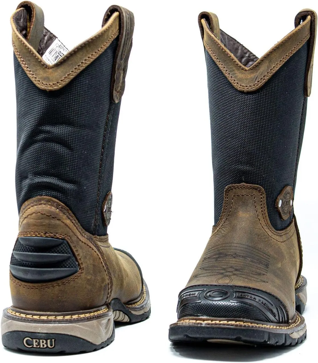 CEBU Men's Thunder Western Cowboy Boots - Square Toe