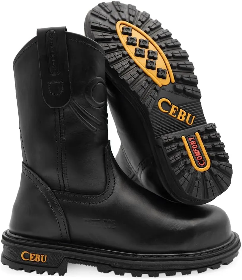 CEBU Tractor Men's Steel Toe Work Boots Oil & Gas Resistant, Industrial & Construction Boots