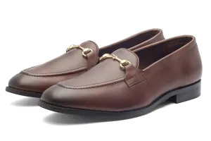 Charma Buckle Loafers – Brown